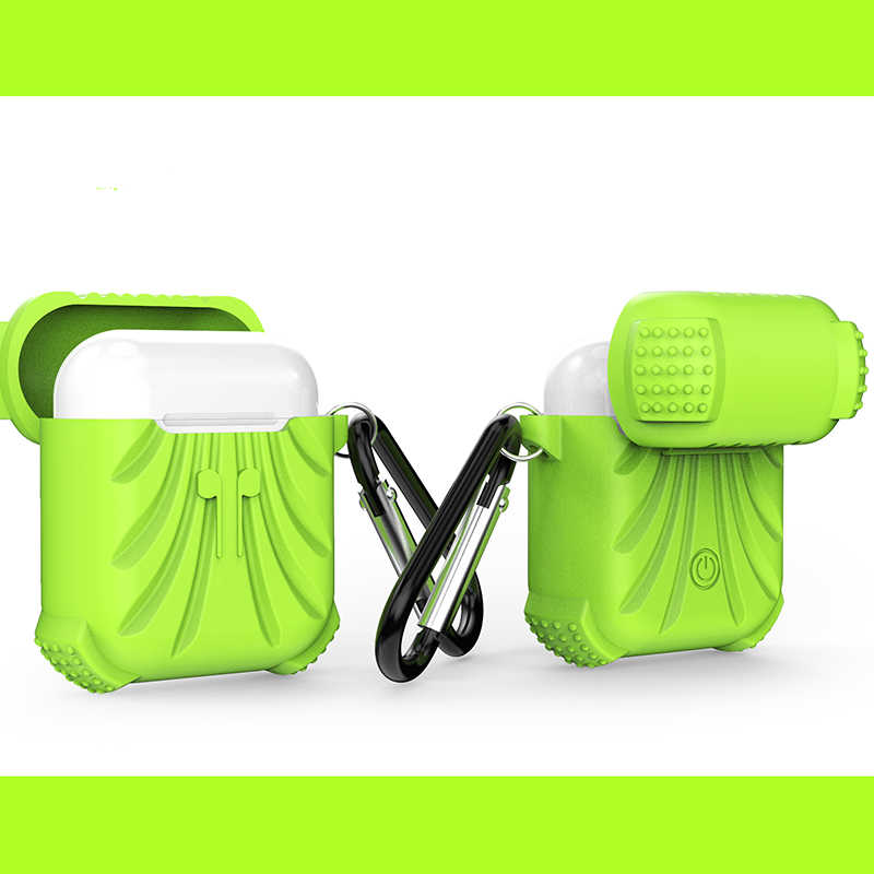 Apple Airpods Kılıf Zore Airbag 01 Silikon - Yeşil