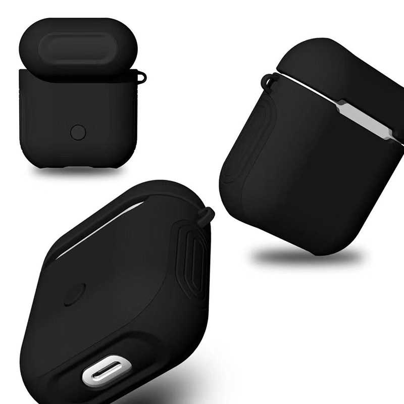 Apple Airpods Kılıf Zore Shockproof Silikon - Siyah