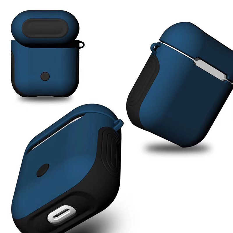Apple Airpods Kılıf Zore Shockproof Silikon - Mavi