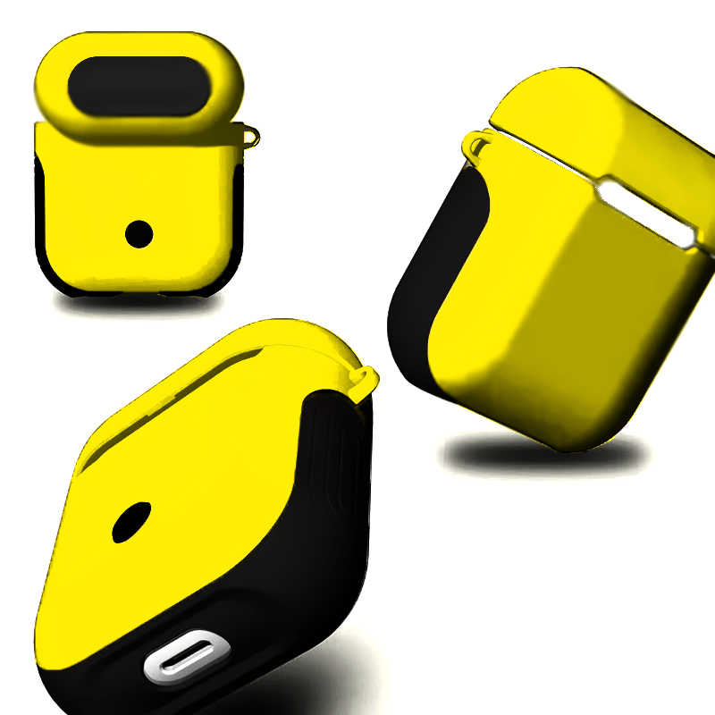 Apple Airpods Kılıf Zore Shockproof Silikon - Sarı