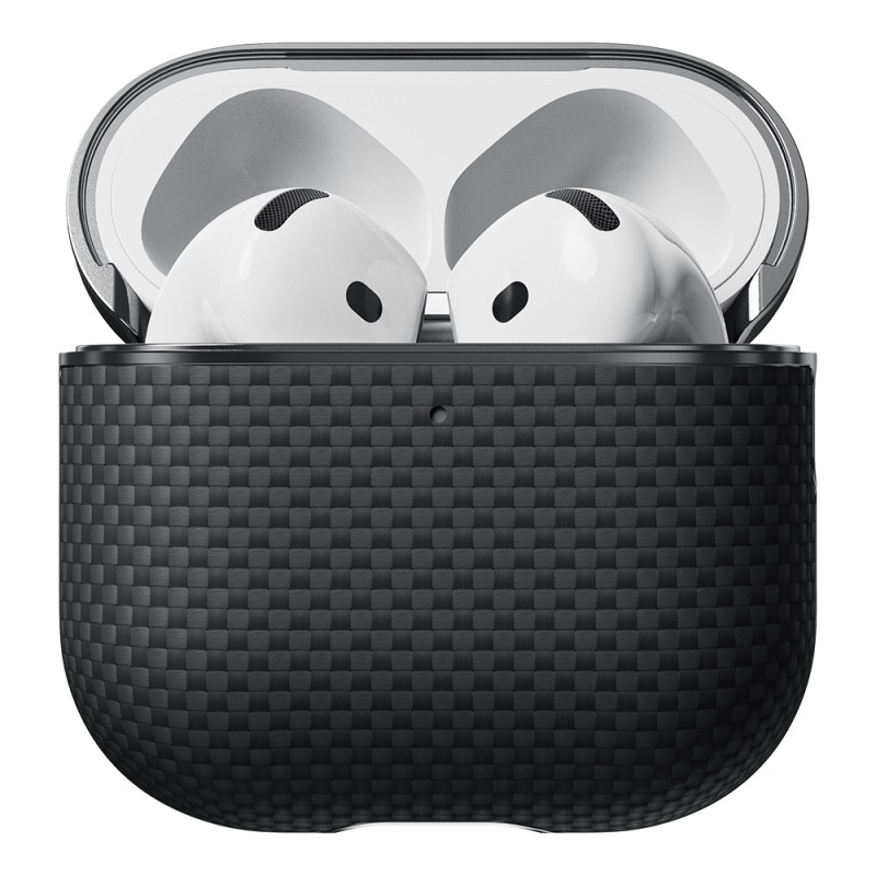 Apple Airpods Pro 2 Case 1500D Aramid Fiber Pitaka Ultra-Slim Classic Series Black-Grey Twill Cover - 7