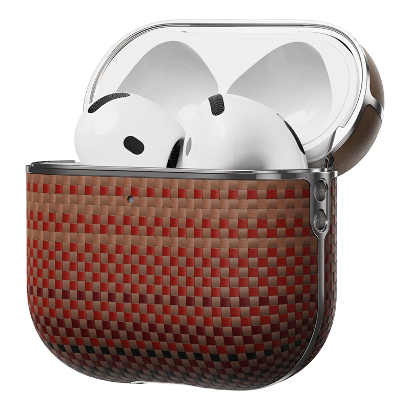 Apple Airpods Pro 2 Case Aramid Fiber Pitaka Tactile Woven Sunset-Moonrise Series Cover - 12
