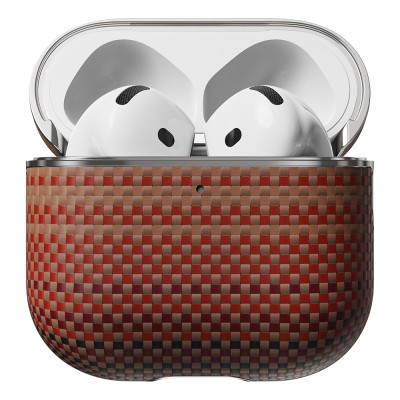 Apple Airpods Pro 2 Case Aramid Fiber Pitaka Tactile Woven Sunset-Moonrise Series Cover - 16