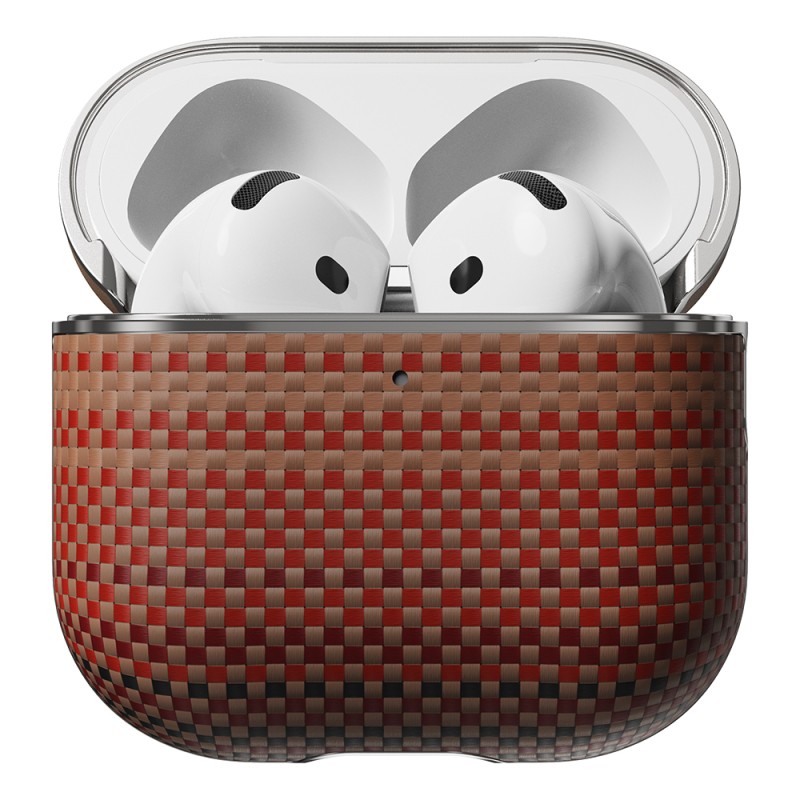 Apple Airpods Pro 2 Case Aramid Fiber Pitaka Tactile Woven Sunset-Moonrise Series Cover - 16