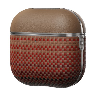Apple Airpods Pro 2 Case Aramid Fiber Pitaka Tactile Woven Sunset-Moonrise Series Cover - 3
