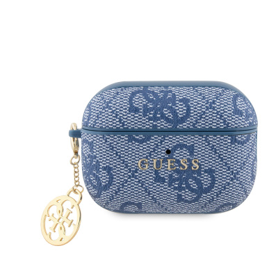 Apple Airpods Pro 2 Case Guess Original Licensed 4G Patterned Metal Classic Logo 4G Charm PU Leather Case - Guess