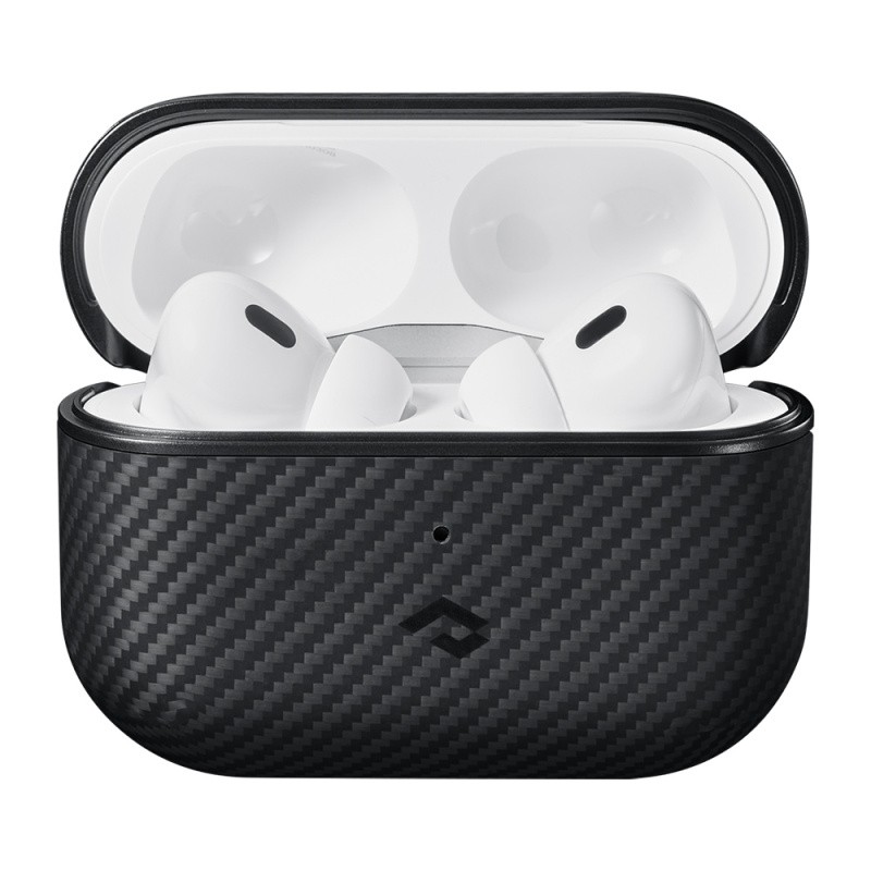 Apple Airpods Pro 2 Kılıf 600D Aramid Fiber Pitaka Classic Serisi Black-Grey Twill Kılıf - 2