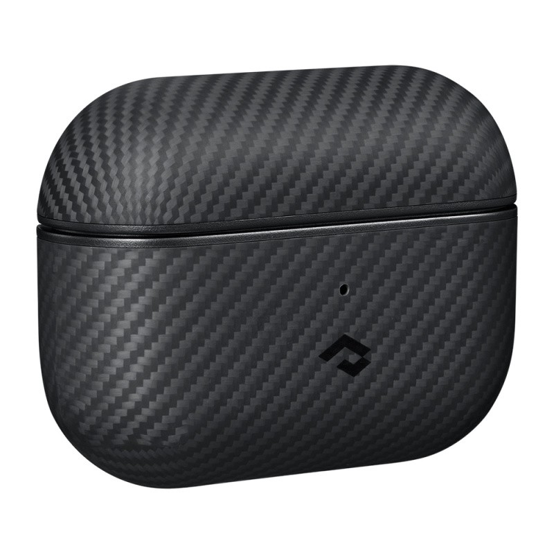 Apple Airpods Pro 2 Kılıf 600D Aramid Fiber Pitaka Classic Serisi Black-Grey Twill Kılıf - 5
