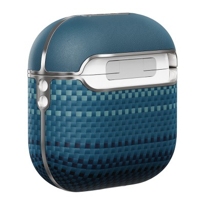 Apple Airpods Pro 2 Kılıf Aramid Fiber Pitaka Tactile Woven Sunset-Moonrise Serisi Kapak - 6