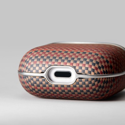 Apple Airpods Pro 2 Kılıf Aramid Fiber Pitaka Tactile Woven Sunset-Moonrise Serisi Kapak - 21