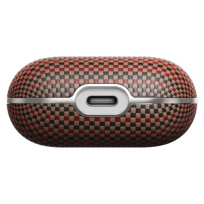 Apple Airpods Pro 2 Kılıf Aramid Fiber Pitaka Tactile Woven Sunset-Moonrise Serisi Kapak - 18
