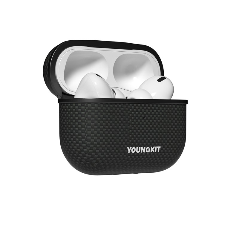 Apple Airpods Pro 2 Kılıf M-safe Şarj Özellikli Aramid Fiber Youngkit 1500D Extreme Wing Serisi Kapak - 4