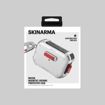 Apple AirPods Pro 2 Kılıf SkinArma Magnetik Kilitli Airbagli Tasarım Mecha Kılıf - 9