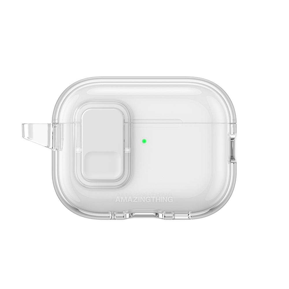 Apple Airpods Pro 3 Amazingthing Magnetik Kilit Tasarımlı Minimal Serisi Kılıf - Şeffaf