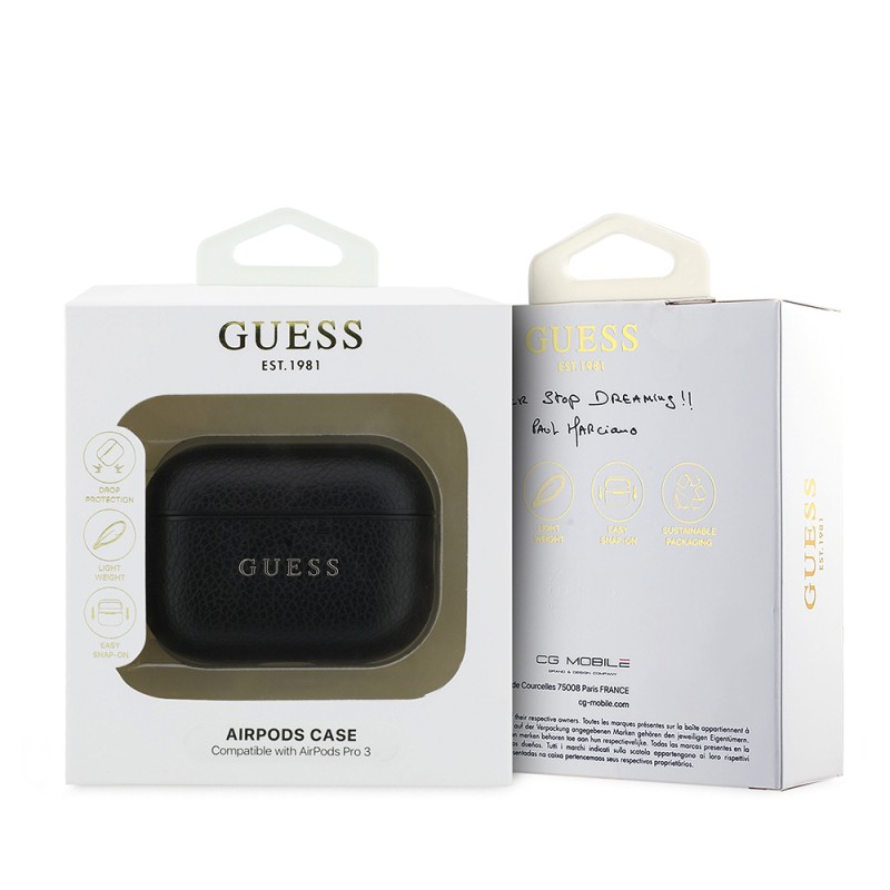 Apple Airpods Pro 3 Kılıf Guess Orjinal Lisanslı Anahtarlıklı PU Deri Kapak - 8