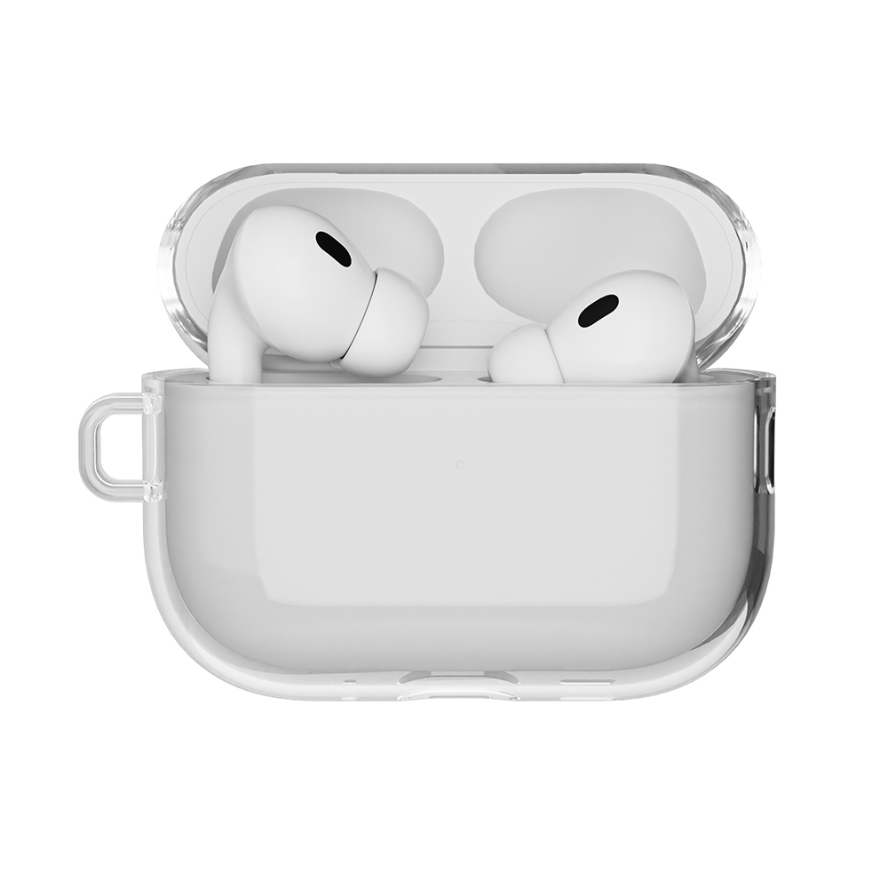 Apple AirPods Pro 3 Kılıf M-Safe Şarj Özellikli Mutural Ice Colour Serisi Silikon Kapak - Beyaz