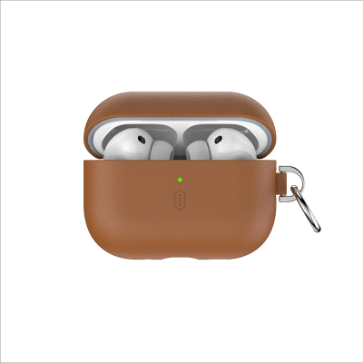 Apple AirPods Pro 3 Wiwu HC-201 Fingerprint-Resistant Leather Case - Wiwu