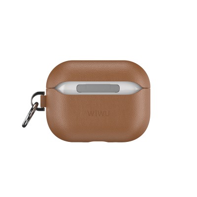 Apple AirPods Pro 3 Wiwu HC-201 Parmak İzi Bırakmayan Deri Kılıf - 8