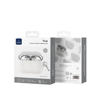 Apple AirPods Pro 3 Wiwu HC-201 Parmak İzi Bırakmayan Deri Kılıf - 16