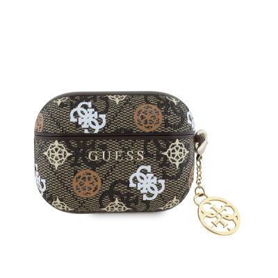 Apple Airpods Pro Case Guess Original Licensed 4G Patterned Text Logo Peony Cover - Guess