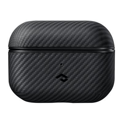 Apple Airpods Pro Kılıf 600D Aramid Fiber Pitaka Classic Serisi Black-Grey Twill Kılıf - Pitaka