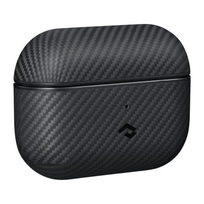 Apple Airpods Pro Kılıf 600D Aramid Fiber Pitaka Classic Serisi Black-Grey Twill Kılıf - 6