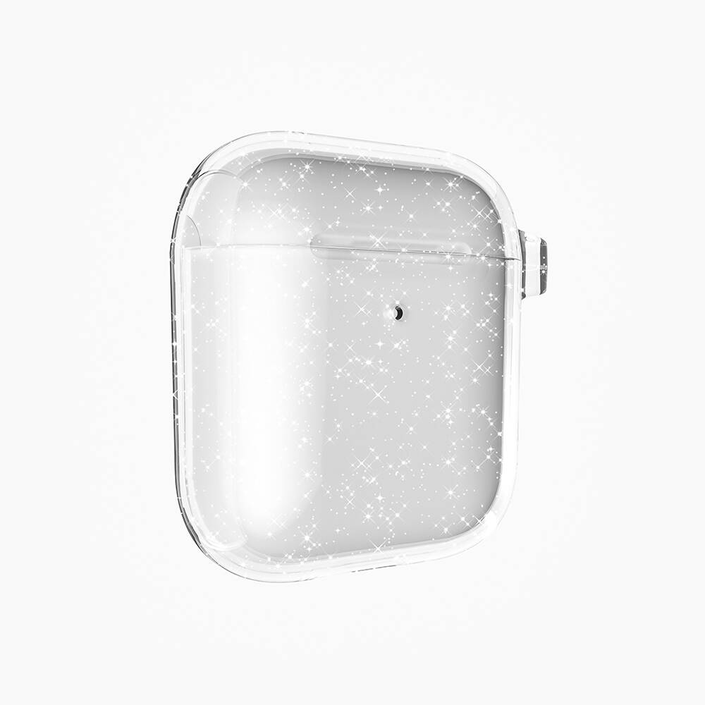 AirPods Uyumlu NXXA Allstar Airbag 32 Parlayan Simli Saydam Renkli Kılıf-Şeffaf