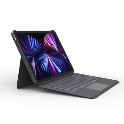 Apple iPad 10.2 2021 (9.Generation) Wiwu Combo Led Lighted Magnetic Stand Keyboard Case - 6