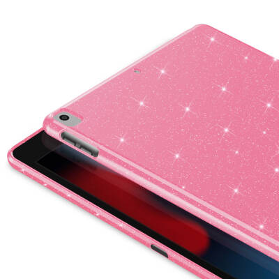 Apple iPad 10.2 2021 (9.Nesil) Simli Parlak Görünümlü Zore Tablet Koton Kılıf - 8