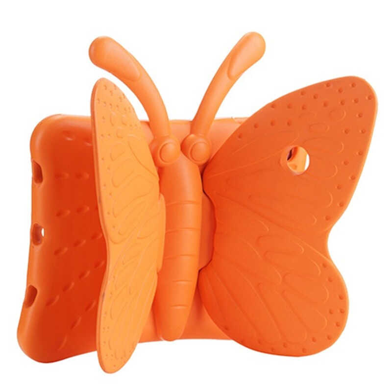Apple iPad 10.2 2021 (9.Nesil) Zore Butterfly Standlı Tablet Kılıf - Turuncu