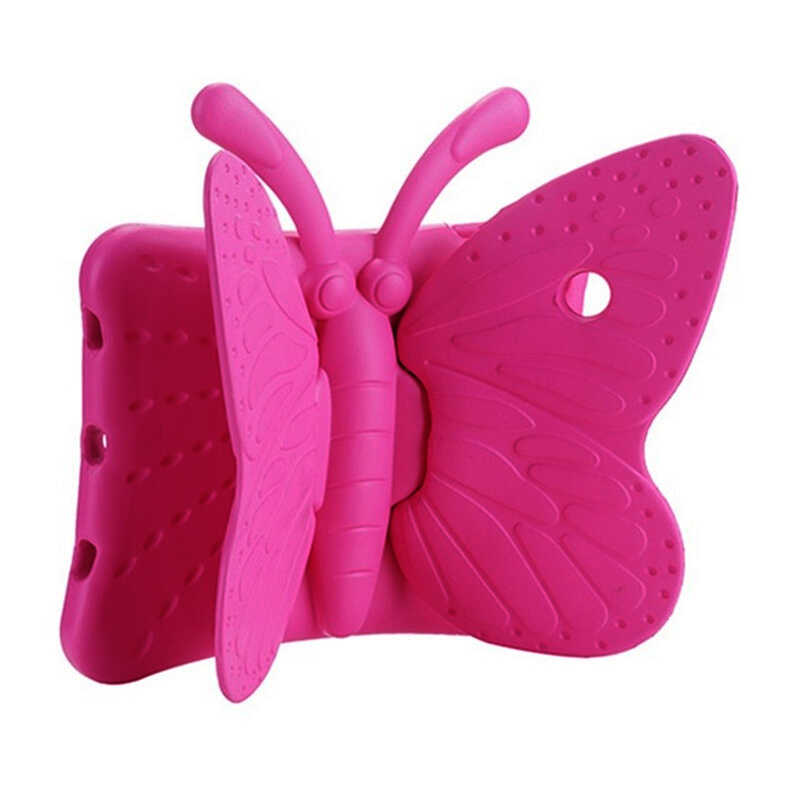 Apple iPad 10.2 2021 (9.Nesil) Zore Butterfly Standlı Tablet Kılıf - Pembe Koyu
