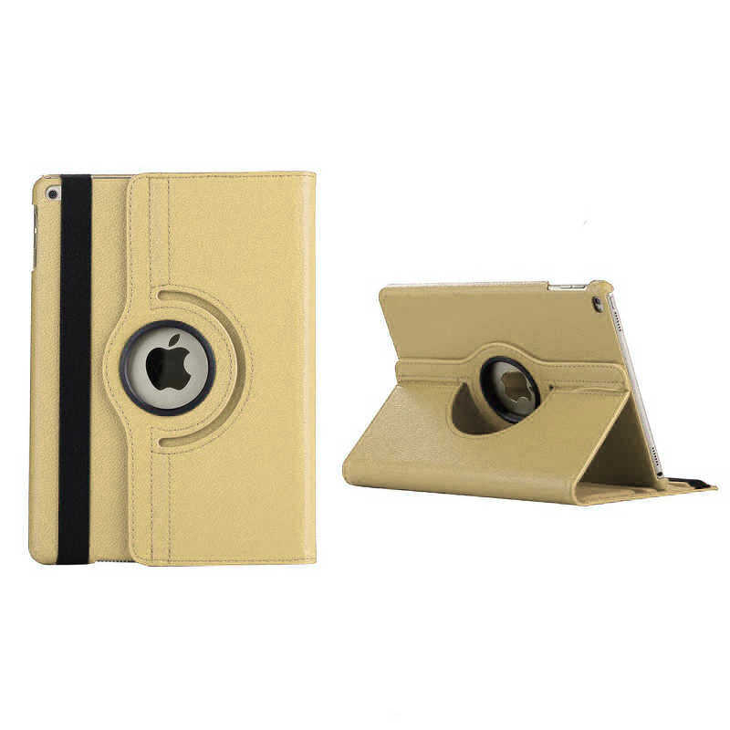 Apple iPad 10.2 2021 (9.Nesil) Zore Dönebilen Standlı Kılıf - Gold