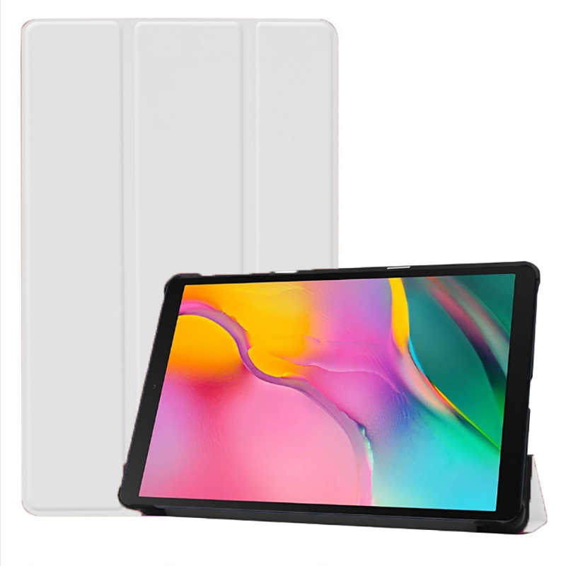 Apple iPad 10.2 2021 (9.Nesil) Zore Smart Cover Standlı 1-1 Kılıf - Beyaz