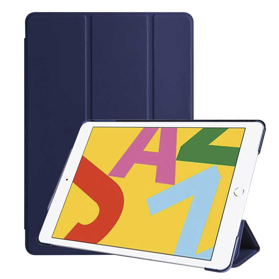 Apple iPad 10.2 2021 (9.Nesil) Zore Smart Cover Standlı 1-1 Kılıf - Lacivert