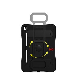 Apple iPad 10.2 2021 (9.Nesil) Zore Yeni Nesil Kalem Bölmeli Defender Tablet Silikon - 2