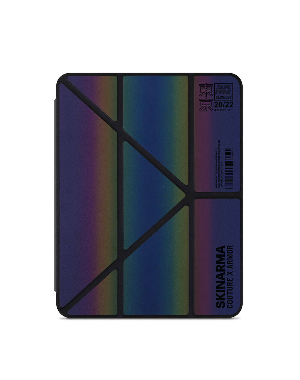 Apple iPad 10.2 (8.Nesil) Kılıf SkinArma Holografik Tasarımlı Standlı Deri Görünümlü Kira Kobai Kapak - Colorful