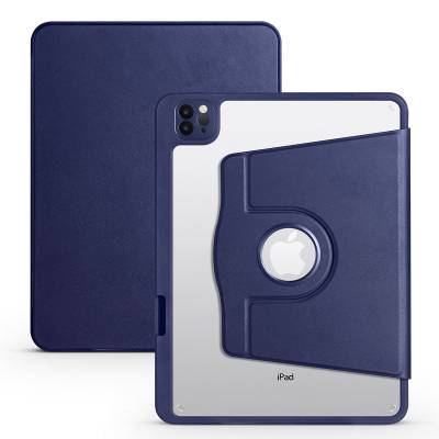 Apple iPad 10.2 (8.Nesil) Kılıf Zore Termik Kalem Bölmeli Dönebilen Standlı Kılıf - Zore
