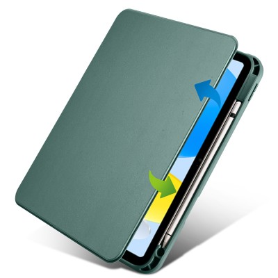Apple iPad 10.9 2022 (10.Nesil) Kılıf Zore Termik Kalem Bölmeli Dönebilen Standlı Kılıf - 10