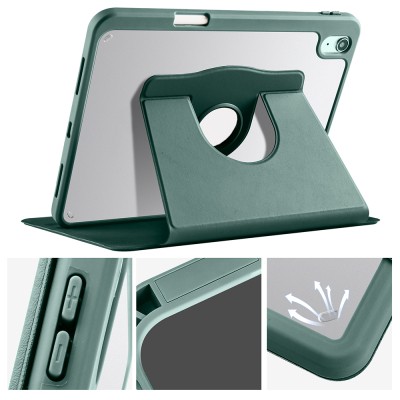 Apple iPad 10.9 2022 (10.Nesil) Kılıf Zore Termik Kalem Bölmeli Dönebilen Standlı Kılıf - 13