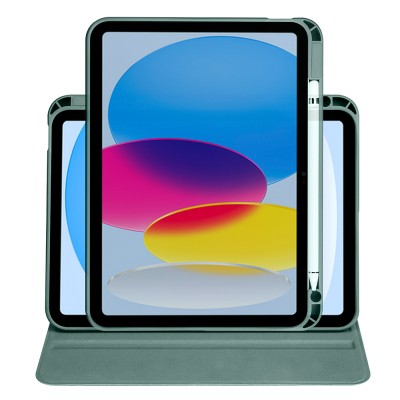 Apple iPad 10.9 2022 (10.Nesil) Kılıf Zore Termik Kalem Bölmeli Dönebilen Standlı Kılıf - 14
