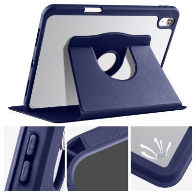 Apple iPad 10.9 2022 (10.Nesil) Kılıf Zore Termik Kalem Bölmeli Dönebilen Standlı Kılıf - 19
