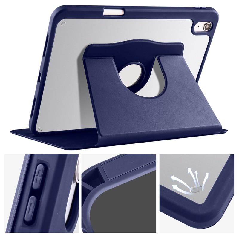 Apple iPad 10.9 2022 (10.Nesil) Kılıf Zore Termik Kalem Bölmeli Dönebilen Standlı Kılıf - 19