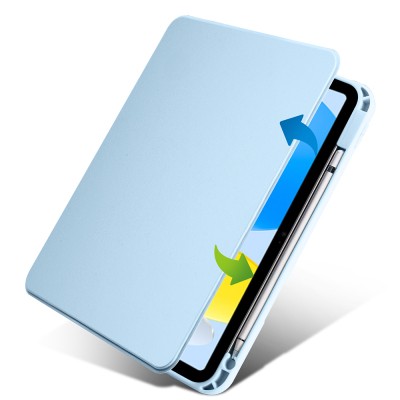 Apple iPad 10.9 2022 (10.Nesil) Kılıf Zore Termik Kalem Bölmeli Dönebilen Standlı Kılıf - 22
