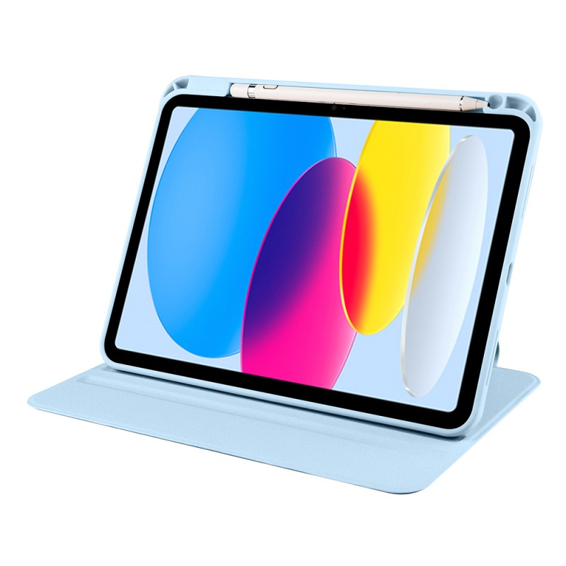 Apple iPad 10.9 2022 (10.Nesil) Kılıf Zore Termik Kalem Bölmeli Dönebilen Standlı Kılıf - 23