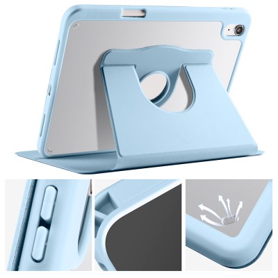 Apple iPad 10.9 2022 (10.Nesil) Kılıf Zore Termik Kalem Bölmeli Dönebilen Standlı Kılıf - 25