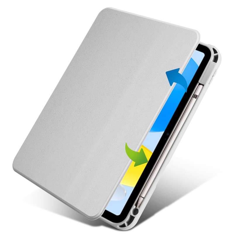 Apple iPad 10.9 2022 (10.Nesil) Kılıf Zore Termik Kalem Bölmeli Dönebilen Standlı Kılıf - 40