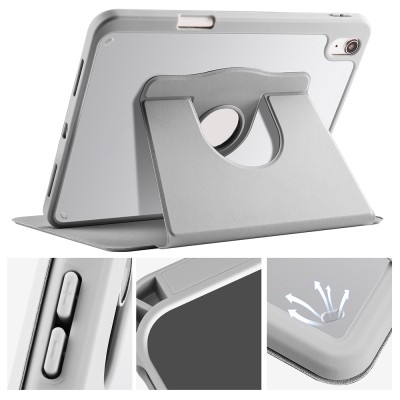 Apple iPad 10.9 2022 (10.Nesil) Kılıf Zore Termik Kalem Bölmeli Dönebilen Standlı Kılıf - 43
