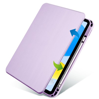 Apple iPad 10.9 2022 (10.Nesil) Kılıf Zore Termik Kalem Bölmeli Dönebilen Standlı Kılıf - 52
