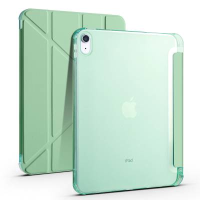 Apple iPad 10.9 2022 (10.Nesil) Kılıf Zore Tri Folding Kalem Bölmeli Standlı Kılıf - 3