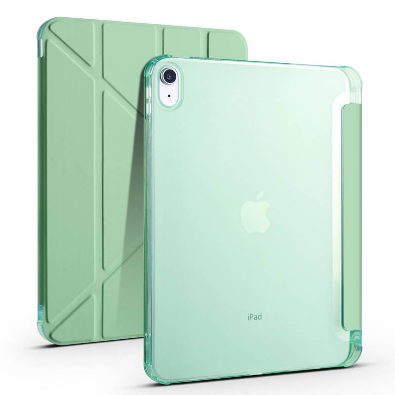 Apple iPad 10.9 2022 (10.Nesil) Kılıf Zore Tri Folding Kalem Bölmeli Standlı Kılıf - 3
